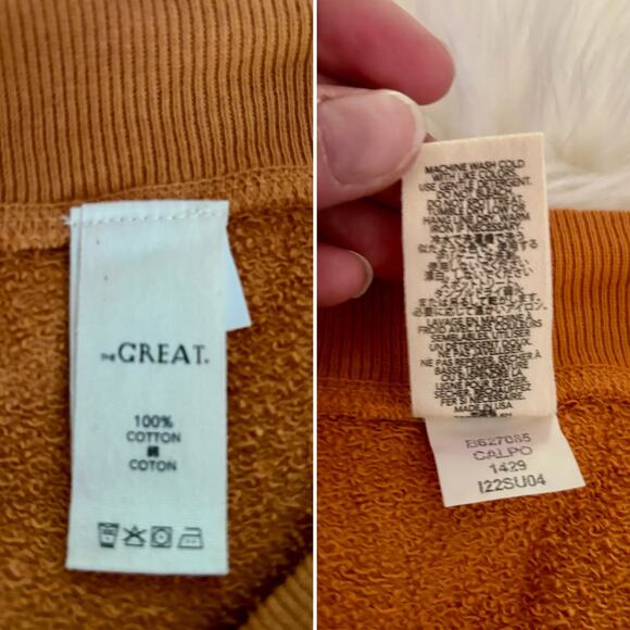 THE GREAT The Sweat Short | California Poppy  | Sz 3 | NWT - Picture 9 of 13